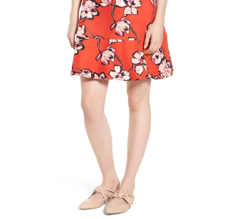 Women's High-Fashion Clothes Limited - Edition Drops Hibiscus Floral Print Silk Dress In Red