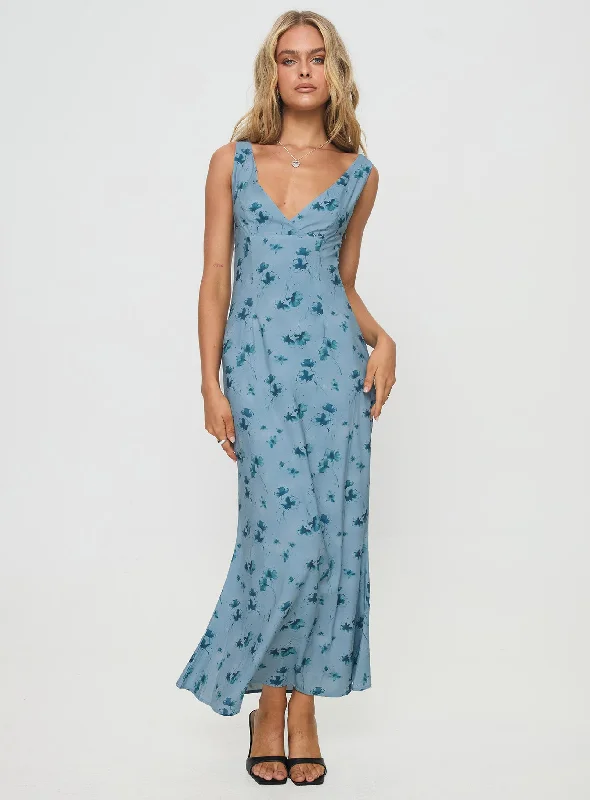 Women's Plus-Size Apparel Boho - Chic Festival - Ready Style Donnelly Maxi Dress Blue