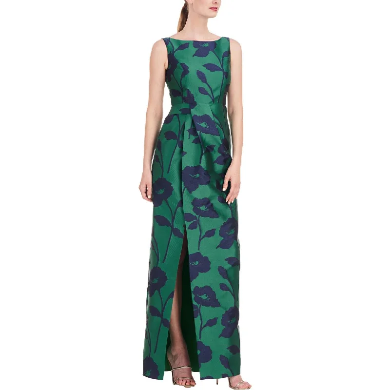 Women's Holiday Clothes Disco - Inspired Retro Dance Look Womens Floral Print Maxi Evening Dress