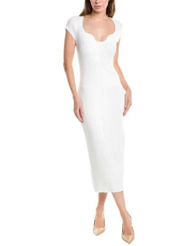 Elegant Women's Attire Feminine Soft - Hued Look Ted Baker Ribbed Midi Dress