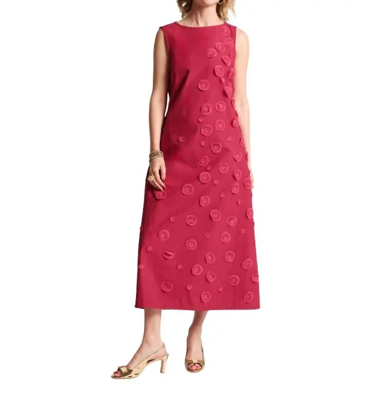 Women's Professional Garments Lightweight Fabric Mirabelle Midi Dress In Fusch