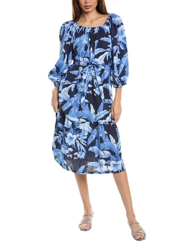 Women's Activewear Garments Playful Elegance Tommy Bahama Daybreak Hibiscus Midi Dress