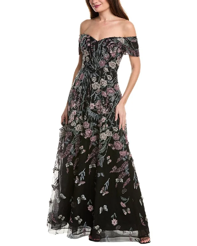 Chic Clothes For Women Chic Urban Fashion Look Teri Jon by Rickie Freeman Floral Embroidered Tulle Gown