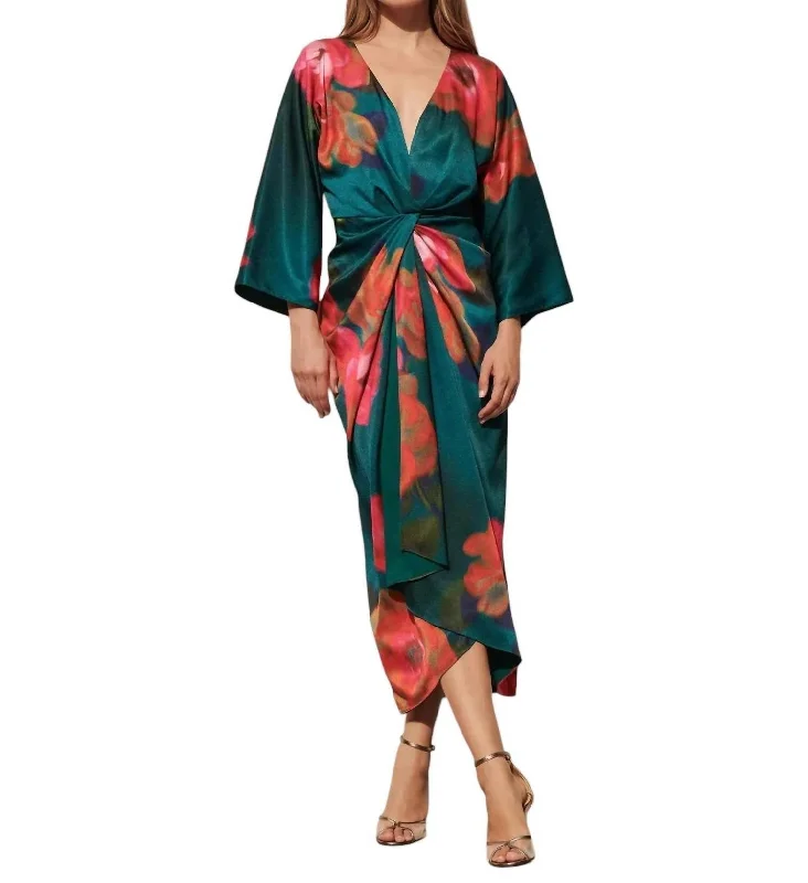 Women's Travel Garments End - of - Month Blowout Kyle Dress In Floral Exposure Tranquility Teal