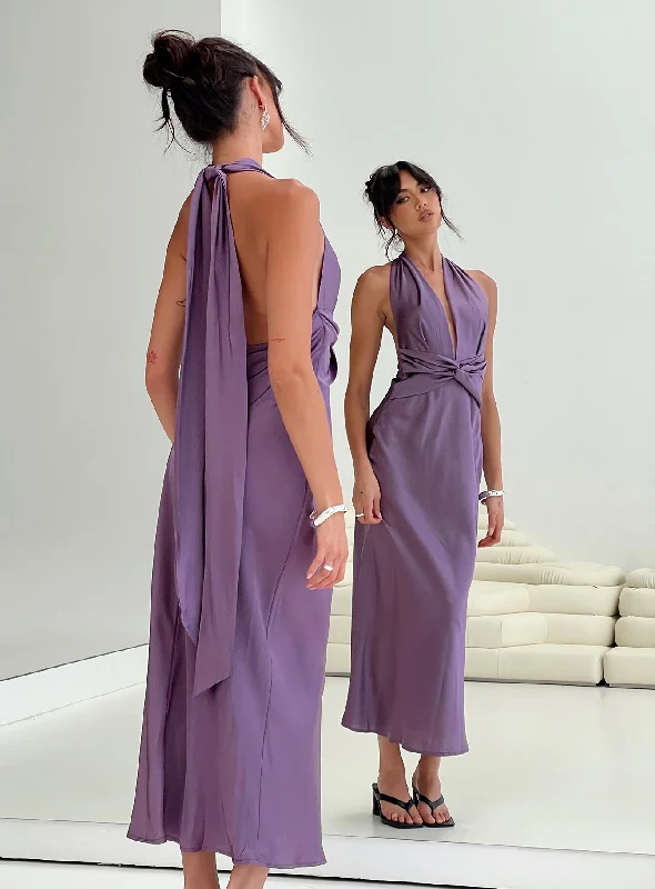 Modern Women's Apparel Cottagecore Rustic Charm Style Acesa Maxi Dress Mauve