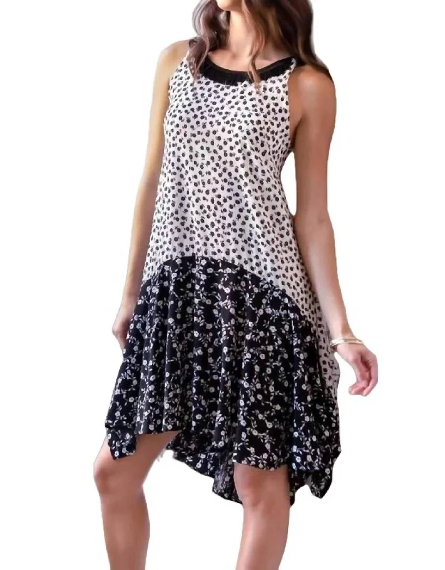 Women's Elegant Clothes Today Only Claire Dress In Black/white Floral