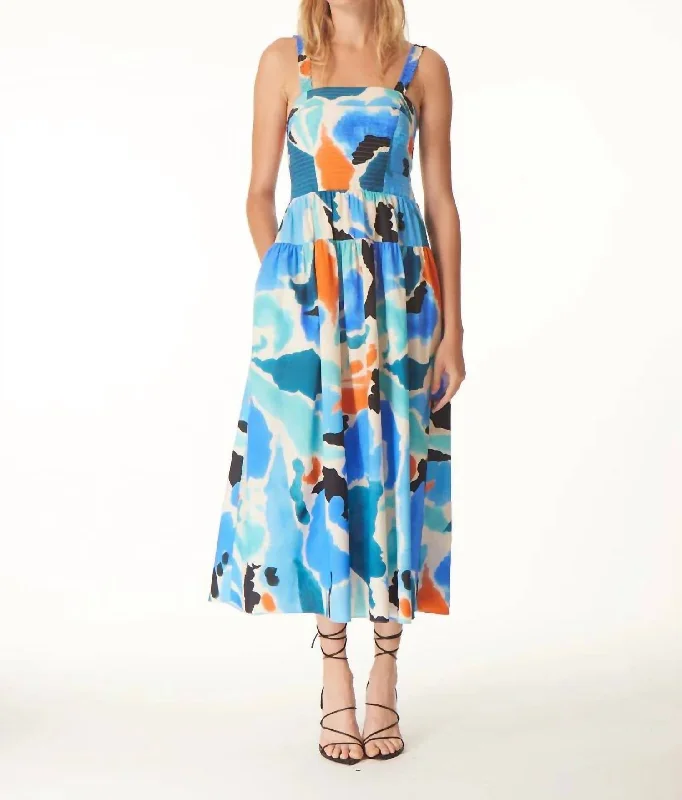 Women's Trendy Attire Grab Romantic Date - Night Styles Now Julien Midi Dress In Matisse Print