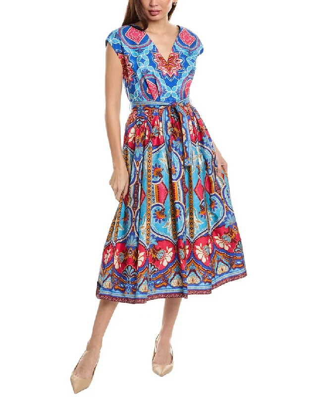 Women's Work Apparel Elegant Details Elie Tahari Tapestry Floral Midi Dress