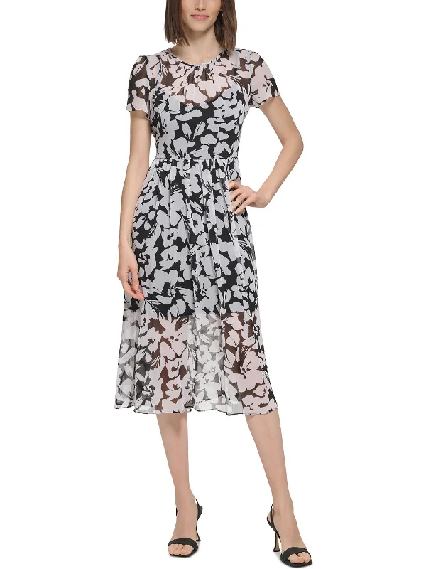 Comfortable Garments For Women Beat the Heat in Tropical Styles Womens Chiffon Sheer Midi Dress