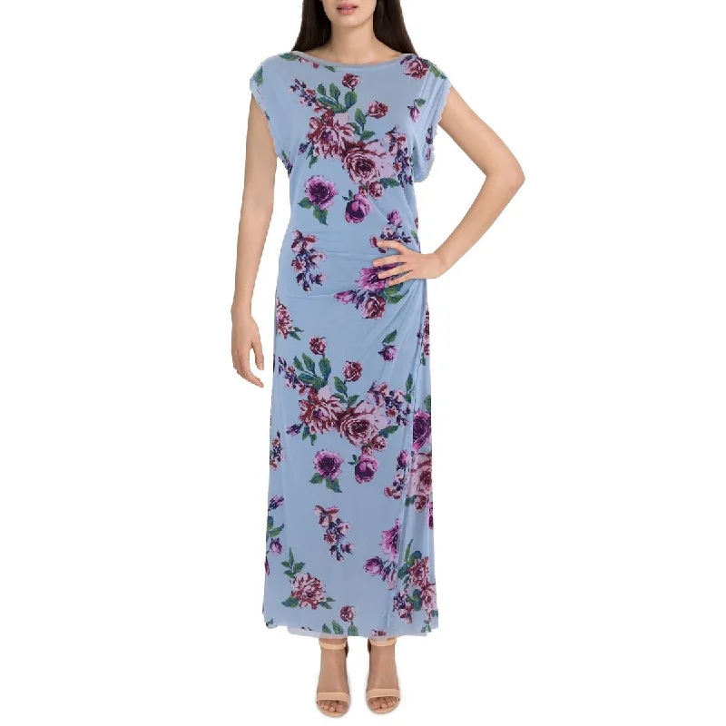 Women's Travel Apparel Refined Simplicity Carmel Womens Floral Print Sleeveless Maxi Dress