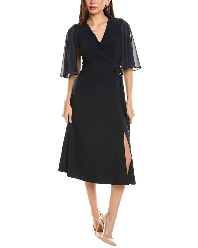 Women's Professional Outfit Save on Inspired Styles Joseph Ribkoff Buckle Side Midi Dress