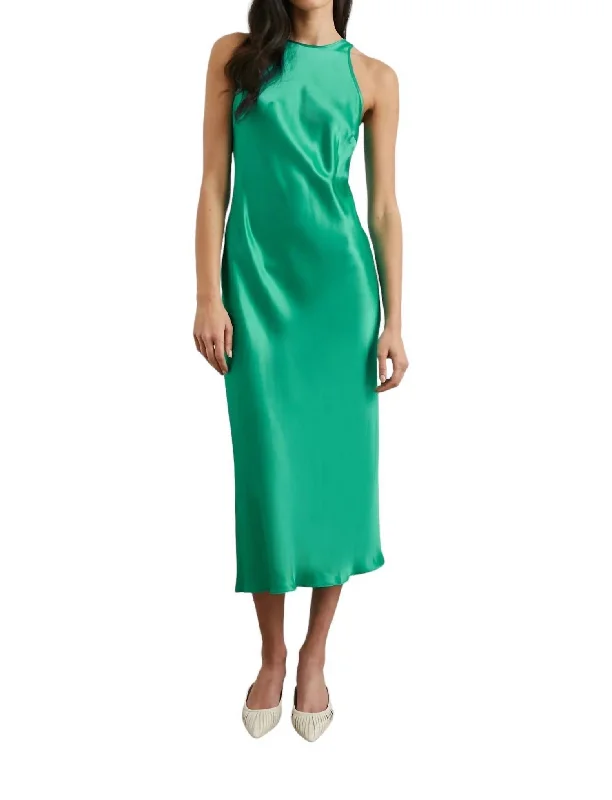 Women's Evening Wear Attire Now on Sale for Chic Urban Styles Solene Midi Dress In Jade