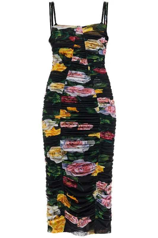 Women's Seasonal Garments Boho - Chic Festival - Ready Style Dolce & Gabbana Women's  Floral Midi Synthetic Dress