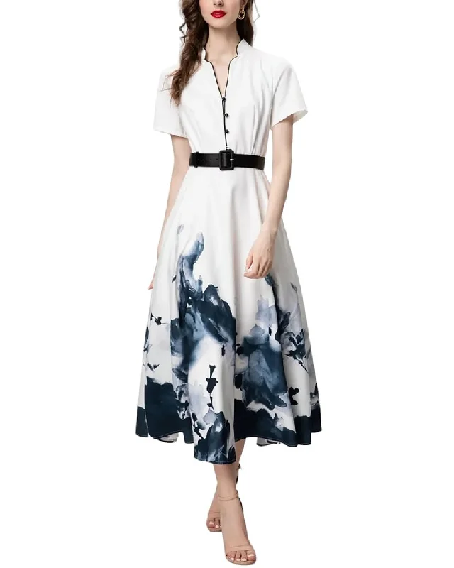 Women's Clothing Outfit Set Minimalist Chic BURRYCO Midi Dress