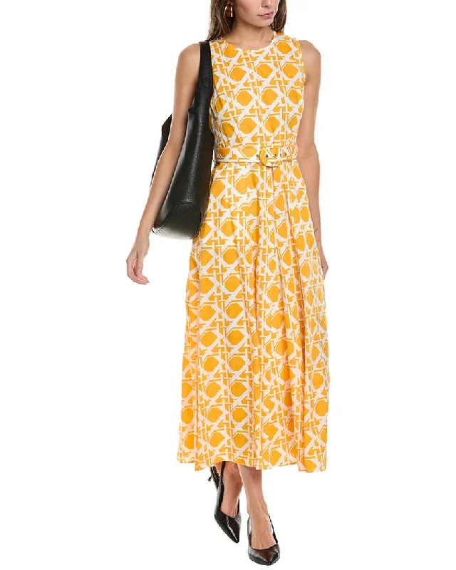 Women's Clothes And Garments Dreamy Draping Diane von Furstenberg Elliot Linen-Blend Midi Dress