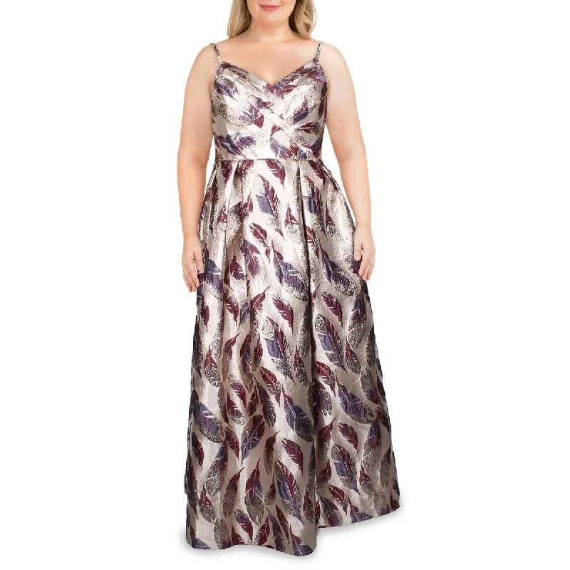 Women's Clothes And Apparel Sets Elevated Style Juniors Womens Floral Metallic Formal Dress