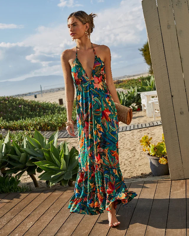 Women's Resort Attire Limited - Stock Ophira Tropical Print Maxi Dress