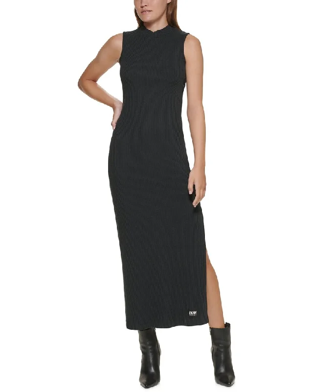 Women's Contemporary Apparel Art Deco Geometric Pattern Look DKNY Midi Dress