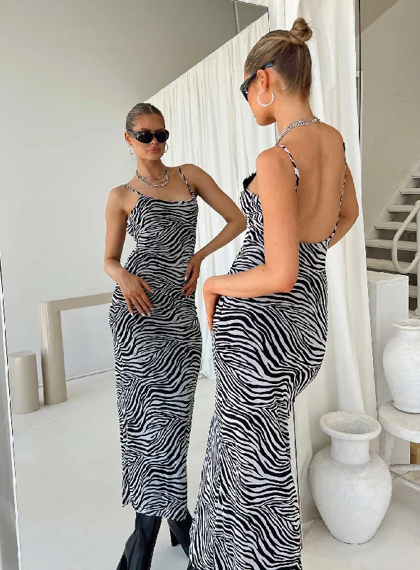 Stylish Women's Outfit Flash Deals Knox Maxi Dress Zebra