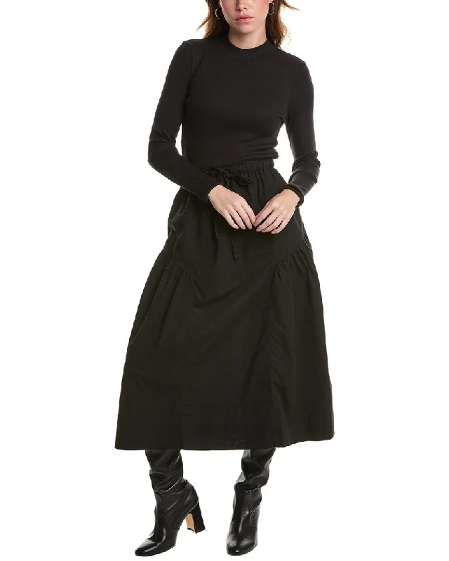 Women's Layered Outfit Urban Sophistication Nation LTD Wrenley Combo Midi Dress