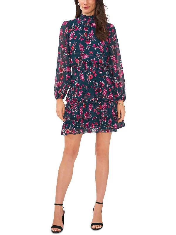 Women's Outfit For The Office Limited - Stock Womens Floral Short Mini Dress