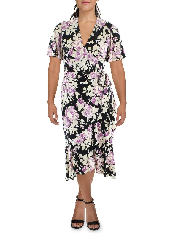 Timeless Women's Clothes End - of - Month Blowout Womens Floral Hi-Low Midi Dress