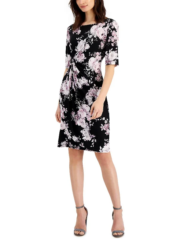 Modern Women's Outfit End - of - Month Blowout Womens Floral Knee Sheath Dress