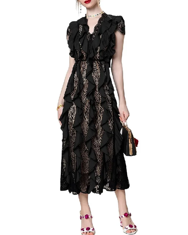 Women's Professional Apparel Fashion-Forward Style BURRYCO Midi Dress