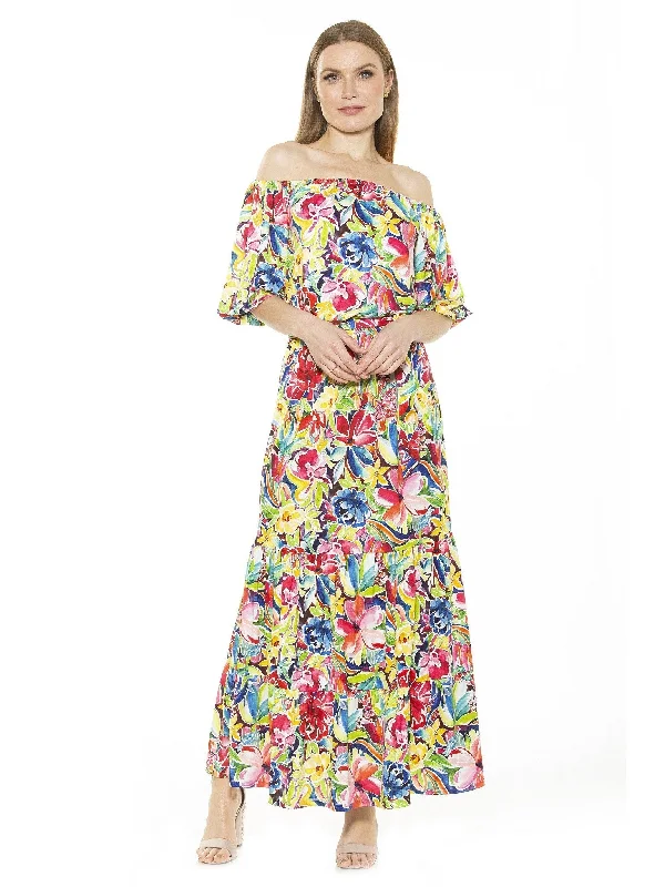 Women's Active Outfit For Fitness Beat the Heat in Tropical Styles Harlow Floral Maxi Dress