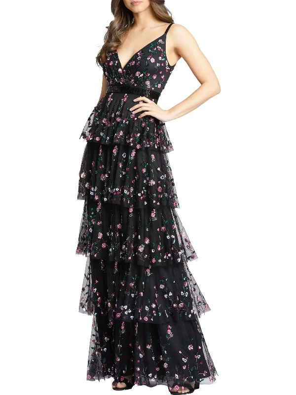 Women's Vacation Attire Bold Patterns Womens Floral Maxi Evening Dress