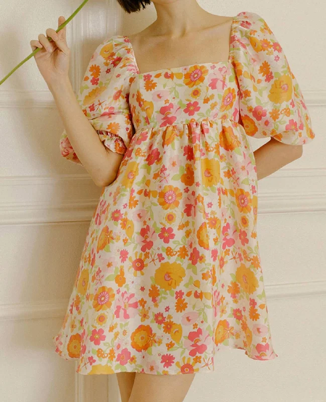 Casual Chic Women's Clothes Mid - Season Sale Happy Ending Floral Dress In Multi Flor Red