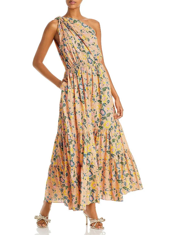 Sustainable Women's Clothes Buy More, Save More Botanica Womens Floral One Shoulder Maxi Dress