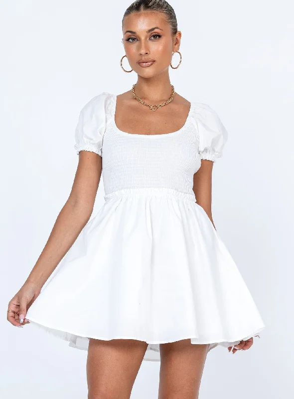 Affordable Women's Attire Last Chance Sale Everyday Sunshine Mini Dress White