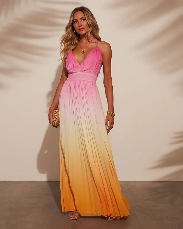 Comfortable Outfit For Women Mid - Week Surprise Cora Ombre Maxi Dress