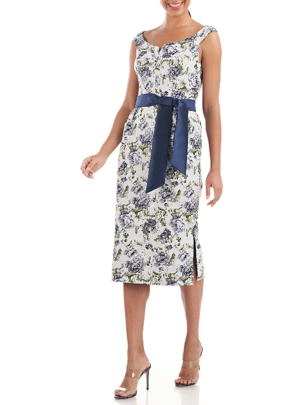 Stylish Women's Outfit Classic Timeless Elegant Style Millie Womens Floral Sheath Cocktail and Party Dress