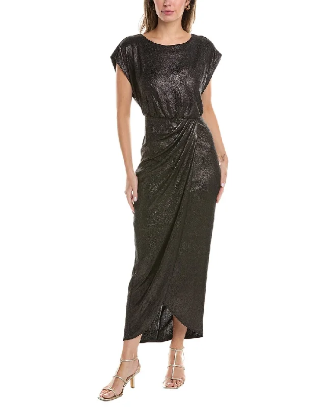 Women's Athleisure Apparel Ethnic Cultural Event Wear Maggy London Cap Sleeve Midi Dress