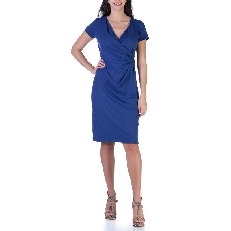 Affordable Women's Garments Classic Charm Womens Surplice Calf Midi Dress