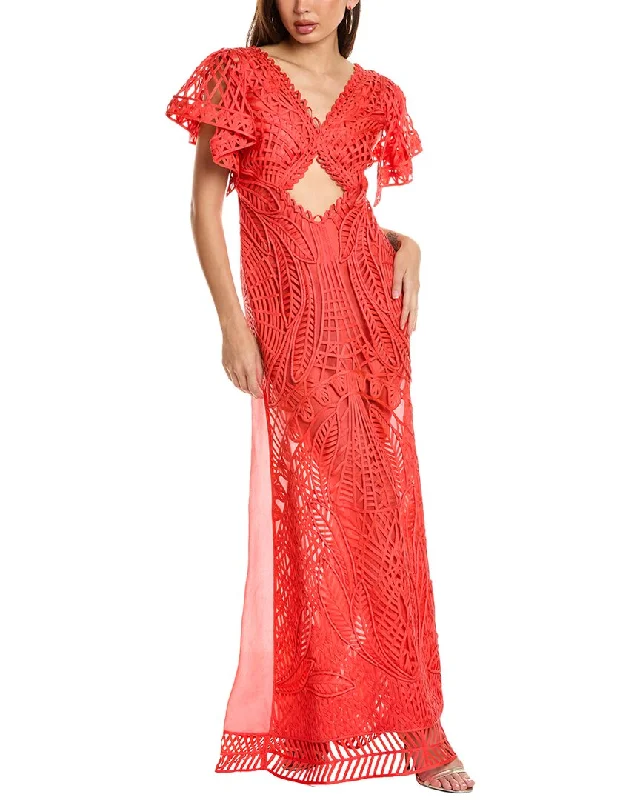 Women's Night-Out Clothes Big Savings on Rustic Countryside Styles Alberta Ferretti Lace Silk Gown