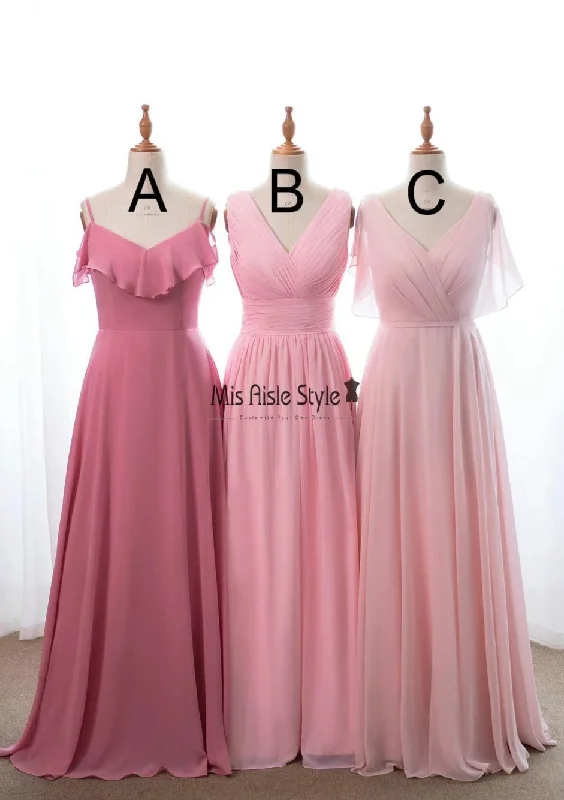 Women's Outerwear Apparel Classic Timeless Elegant Style Long Chiffon Bridesmaid Dress