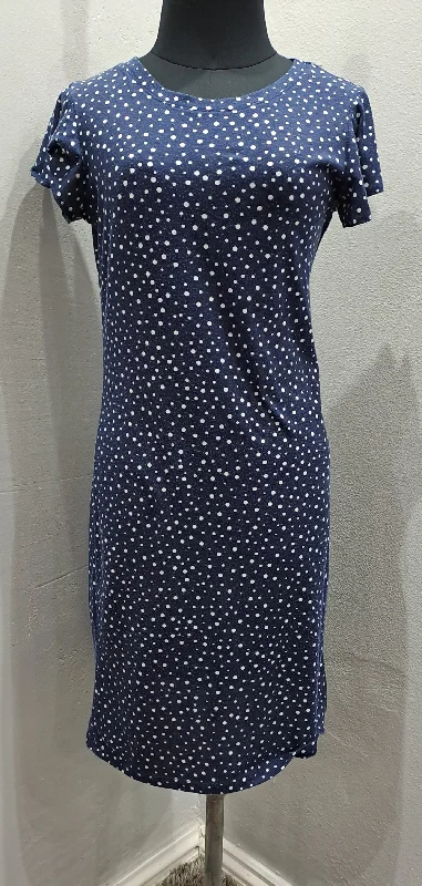 Women's Timeless Attire Feminine Flow Polka Dot Tshirt Dress (8/32)