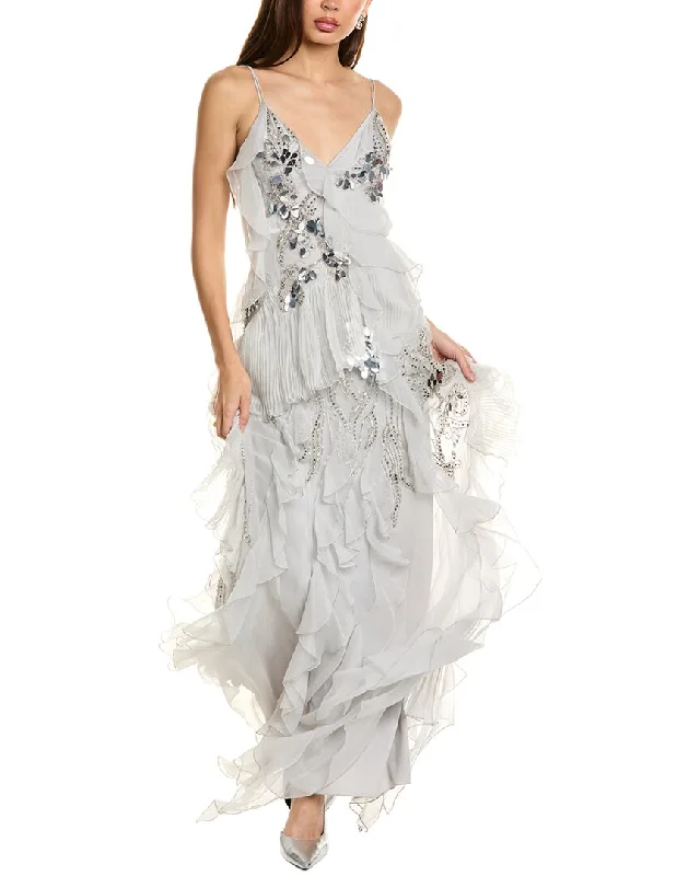 Women's Clothes For Special Occasions Beat the Heat in Tropical Styles Alberta Ferretti Embellished Silk Gown