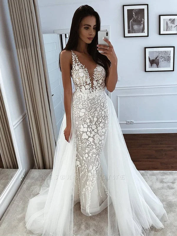 Women's Comfy Attire For Lounging Everyday Glamour Elegant Lace Popular Wedding Dresses, High Fashion Lace Wedding Dresses