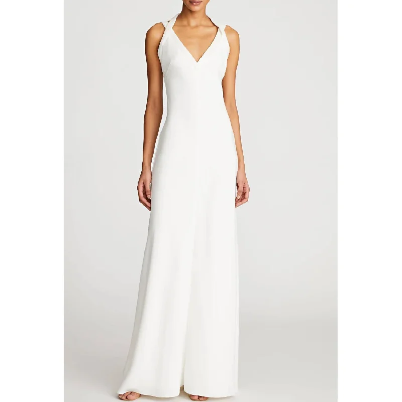 Women's High-Fashion Apparel Coastal Beach - Inspired Style Allison Beaded Neckline Gown In Ivory