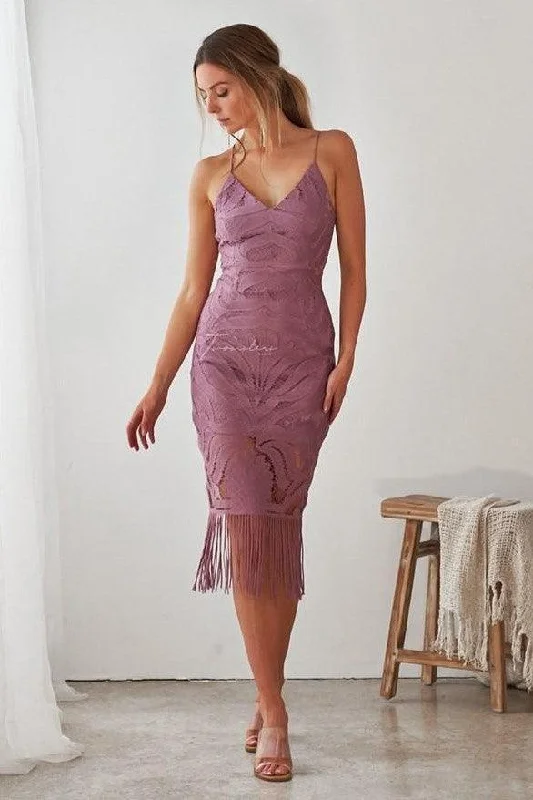 Women's Athletic Garments Vintage Elegance Khaleesi Dress - Dusty Purple