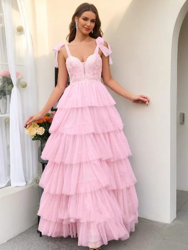 Women's Clothing For Special Occasions Romantic Date - Night Ensemble Ball Gown Sweetheart Sleeveless Applique Prom Dresses