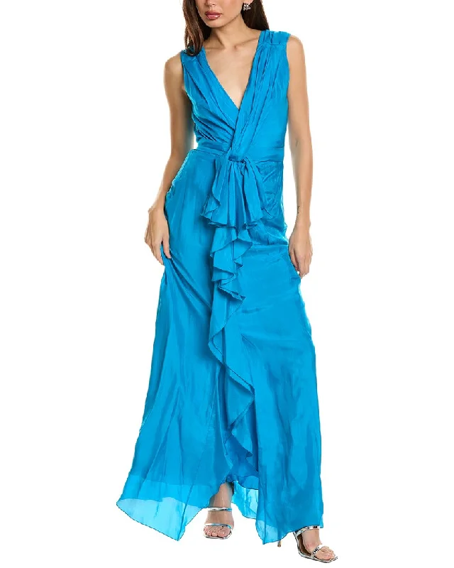 Women's Sporty Clothes Mid - Week Surprise Alberta Ferretti Cascading Silk Gown