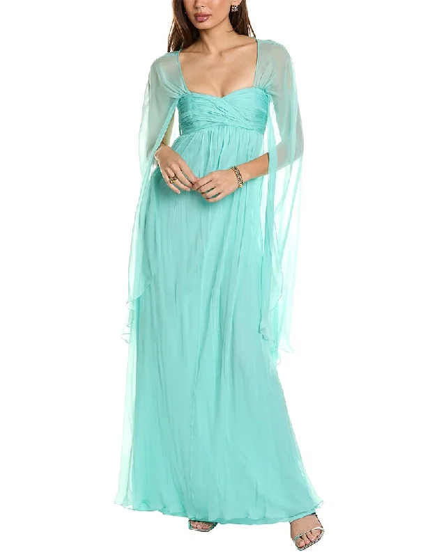 Women's Clothes For Work Events Summer Splash Sale Alberta Ferretti Empire-Waist Silk Gown