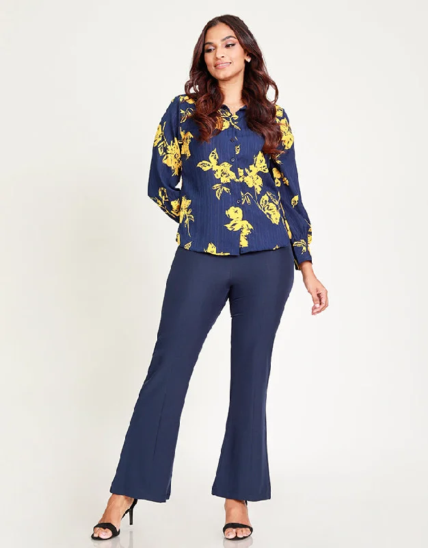 Women's Cozy Clothes Limited - Time Bundle Printed Blouse with Long Sleeves