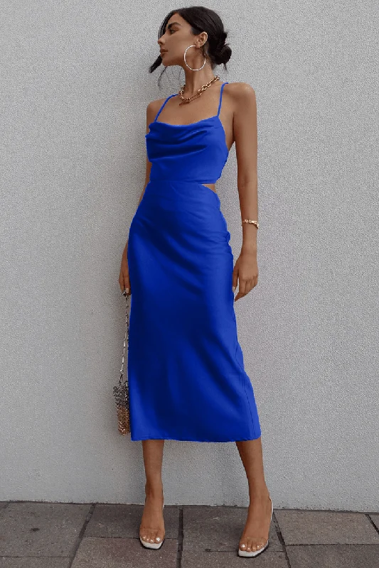 Women's Classic Attire Luxe Layering Charissa Slip Dress - Royal Blue