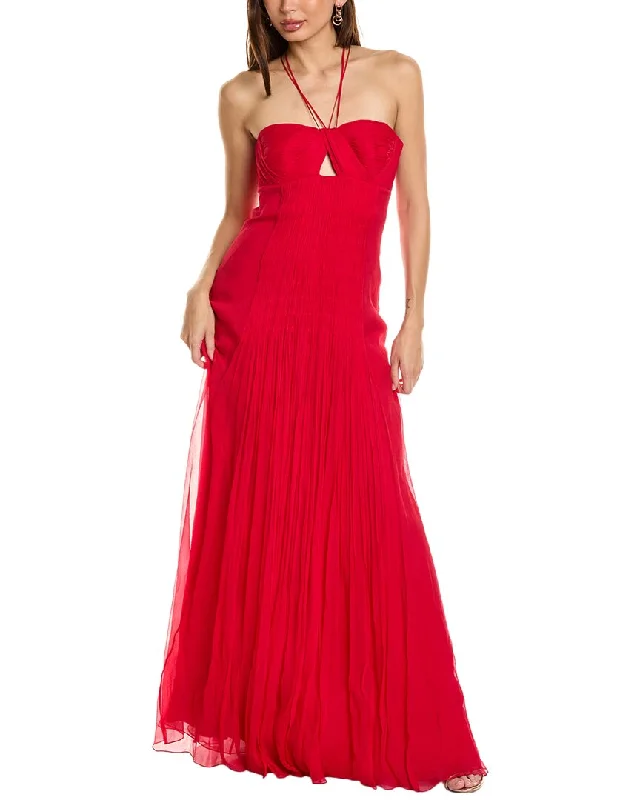 Modern Women's Clothes Winter Warm - Up Sale Alberta Ferretti Silk Chiffon Empire-Waist Gown